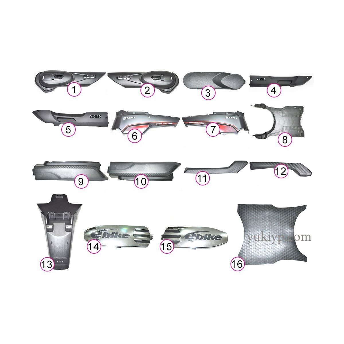 Yuki YK-18 Carry Ebike Arka Çamurluk