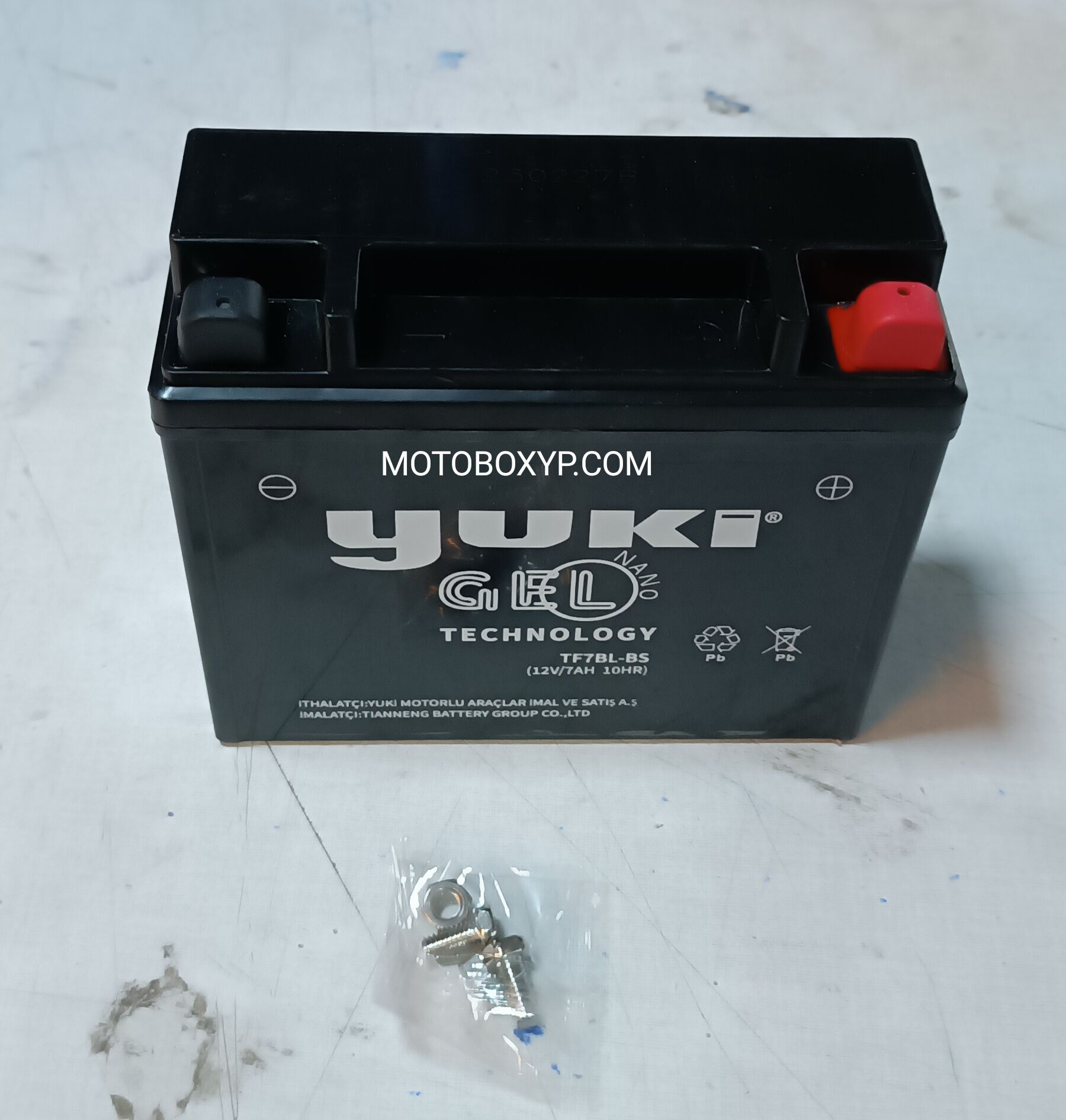 Yuki 12 v 7 Amper jell Dik Akü