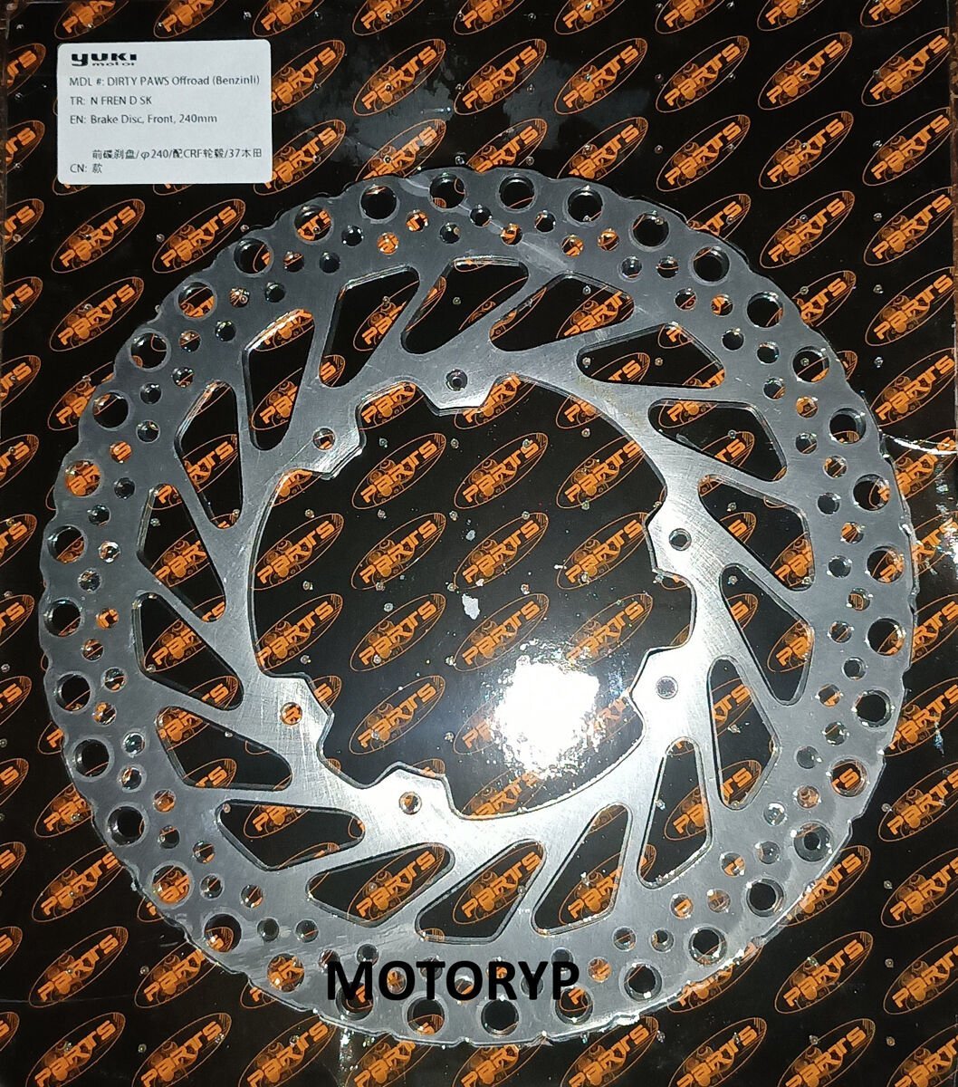 Yuki Dırty Paws 250 cc 4T Ön Fren Diski