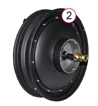 Yuki Alfa E-Scooter Arka Motor Sargı Set 12 İnç