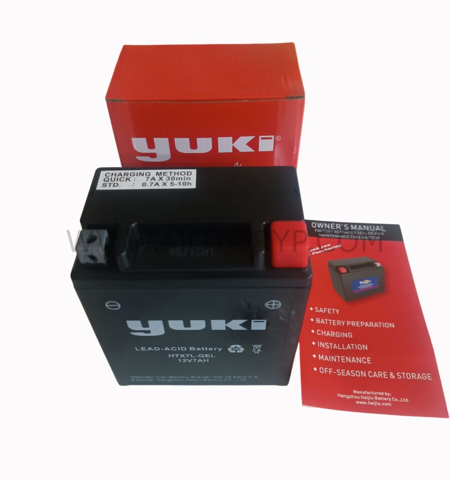 Yuki 12v 7 Ah Dik Dar Akü